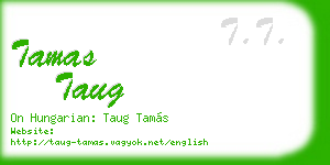 tamas taug business card